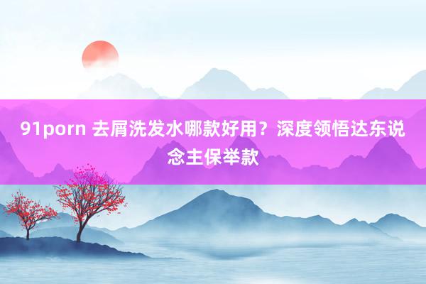91porn 去屑洗发水哪款好用？深度领悟达东说念主保举款